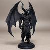 Demon Angel Statue with Armor And Wings, 3D Printed Gothic Sculpture for Desk Shelf, Dark Fantasy Home Decor, Halloween Gift for Men