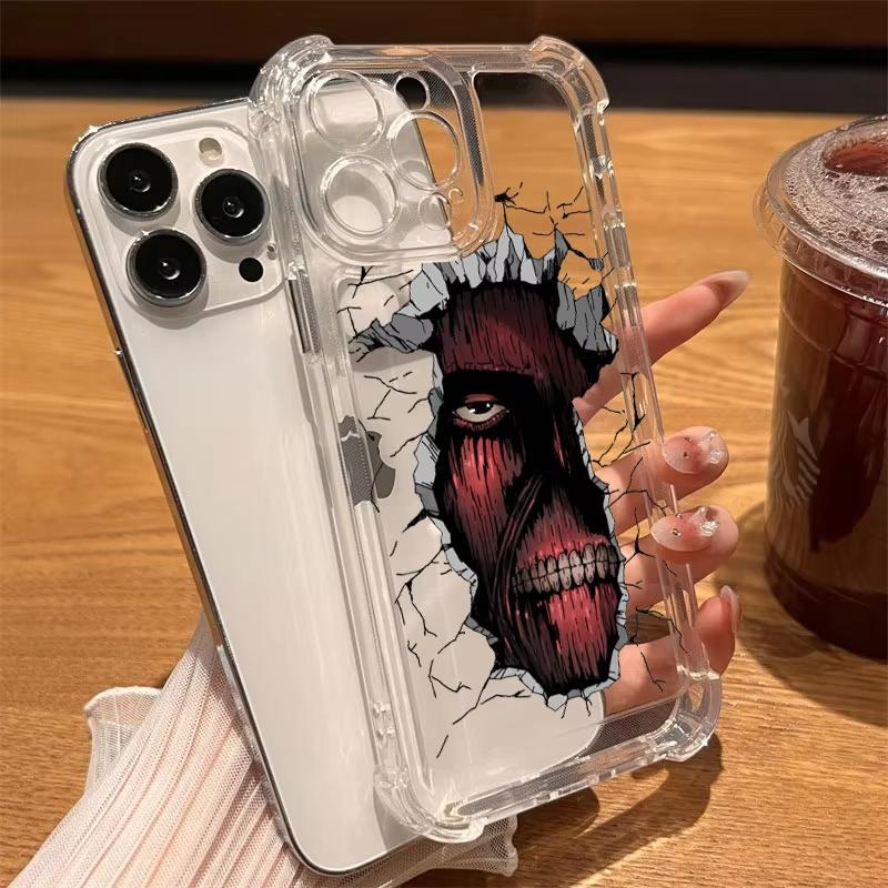 Anime Attack On Titan Hot Phone Case For iPhone 17 Air 16 e 15 14 13 12 11 Pro Max Plus Mini SE 2020 2022 Soft Shockproof Cover