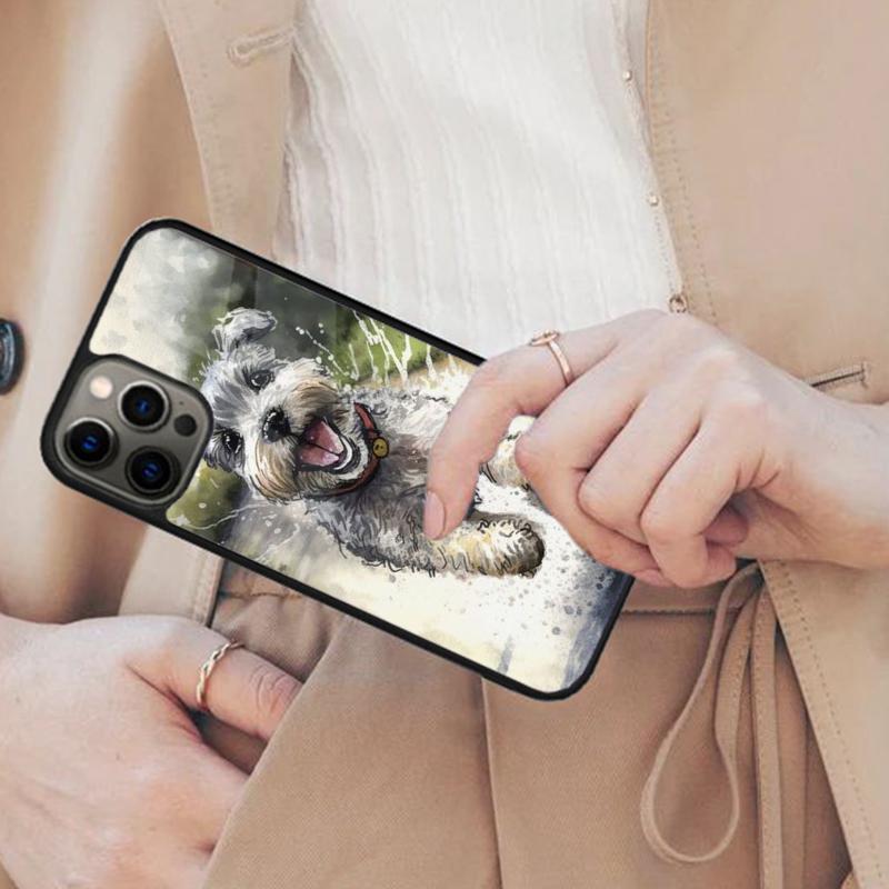

Lovely Dogs Schnauzer Magnetic Phone Case For APPLE iPhone 17 Air 16 14 13 12 Pro Max 15 Plus Wireless Charge With MagSafe Cover iPhone 14