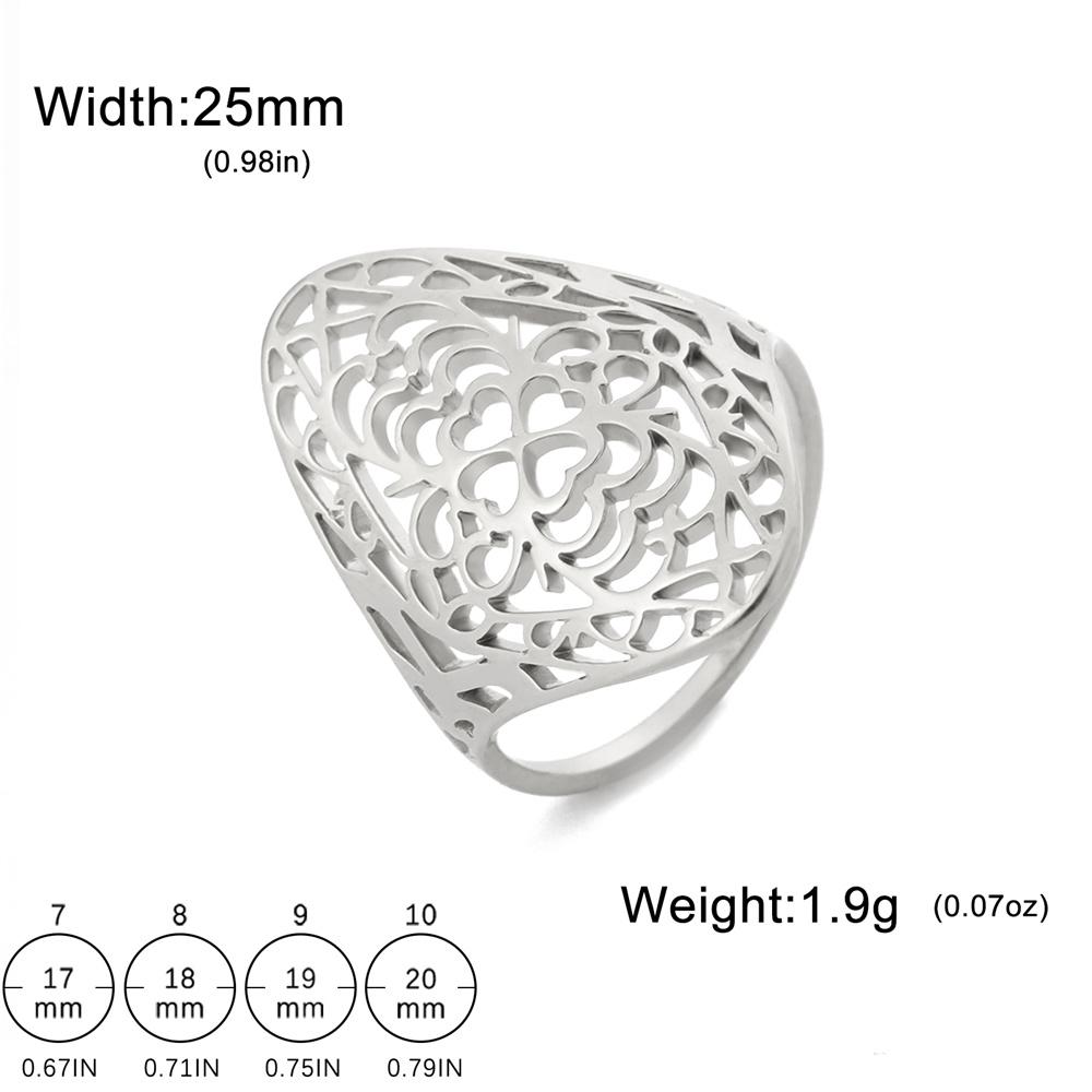 

My Shape Geometric Love Filigree Ring Women Stainless Steel Gold Color Finger Rings Engagement Anniversary Fashion Jewelry 8