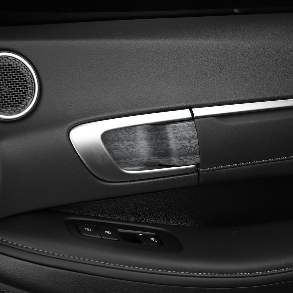 4PCS Car Carbon/Black Interior Door Bowl Trim Strip ABS Material Decoration Accessories For Hyundai Sonata 2021-2026 LHD/RHD