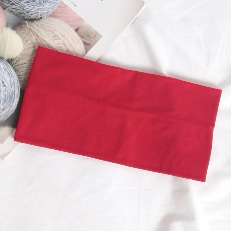 Korean Headband Running Solid Color Wide Elastic Hair Bands Women Men Sport Yoga Hairband Black Soft Wash Face Makeup Headwrap