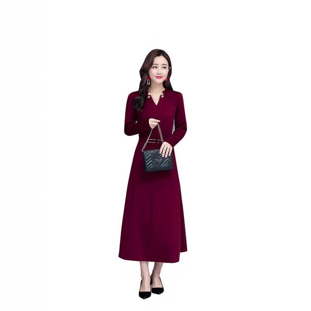 Elegant Women's Spring/Autumn Long Sleeve Wide-Leg Dress