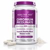 HealthyHey Nutrition Chrompicolinat - Unterstützt den Glukosestoffwechsel (Hohe Absorption) 120 Kapseln, Gentechnikfrei, Glutenfrei