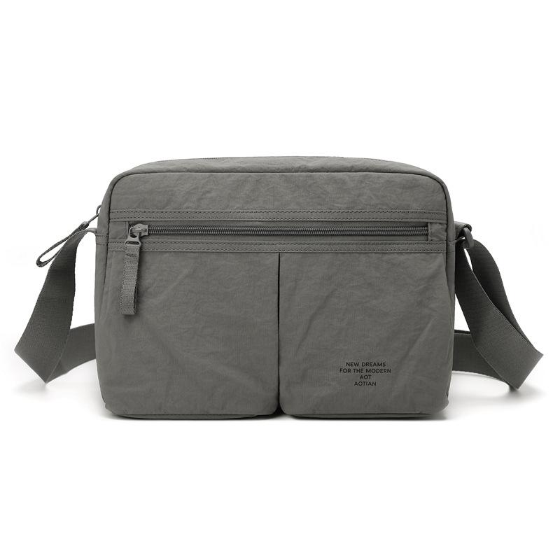 Solid Color Shoulder Bag Multi-compartment Crossbody Bag