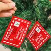 20Pcs Christmas Felt Letter Envelopes Non-Woven Embroidered Candy Bag Xmas Tree Hanging Ornaments New Year Party Decorations