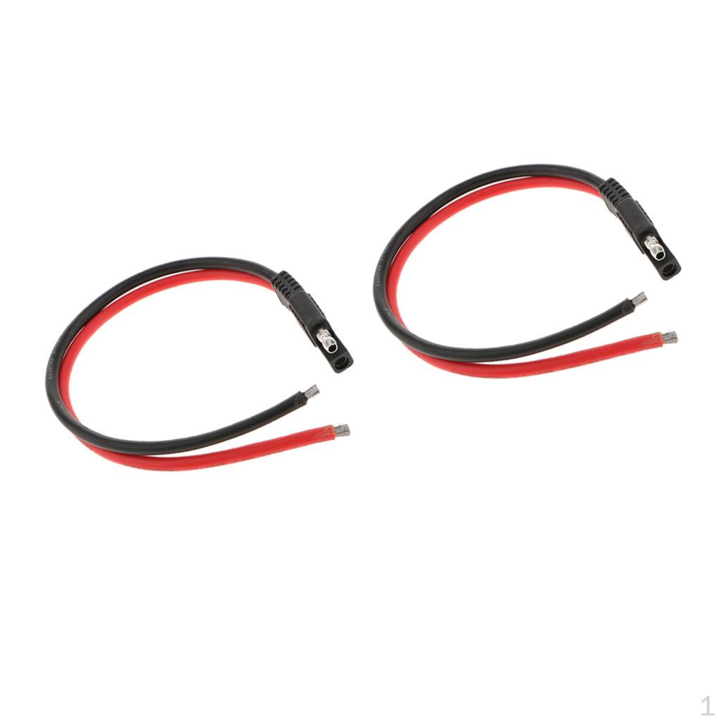 2 Pieces 10AWG SAE Plug Harness DIY Extension Cable