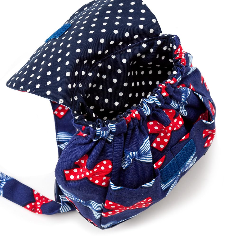 COLORFUL CANDY STYLE Backpack for Perfect for First Cute Polka Dot and Striped French Ribbon Includes Pocket Tissue Pouch Girls, Baby/Kids Backpack,