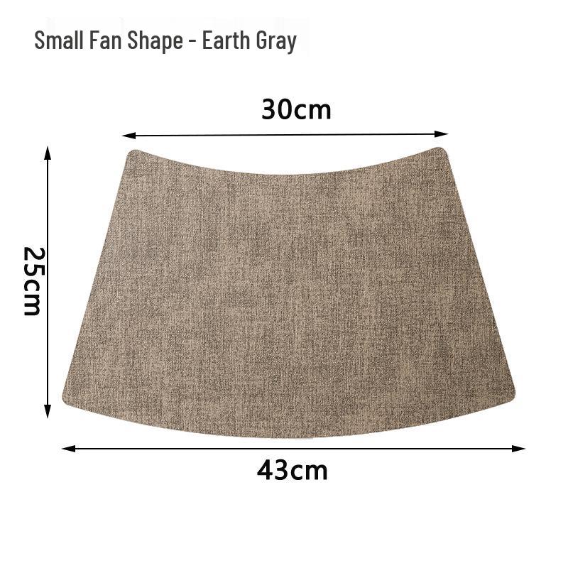 Double-Sided Waterproof PVC Leather Fan-Shaped Placemat for European Tables