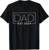 Est 2024 Dad Anniversary Father Funny Dad Day Unisex T-Shirt