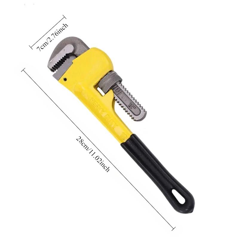 1pcs Quick-adjust Pipe Clamp Multi-functional Heavy-duty Pipe Wrench Plumbing Wrench Versatile Spanner Household Repair Tools