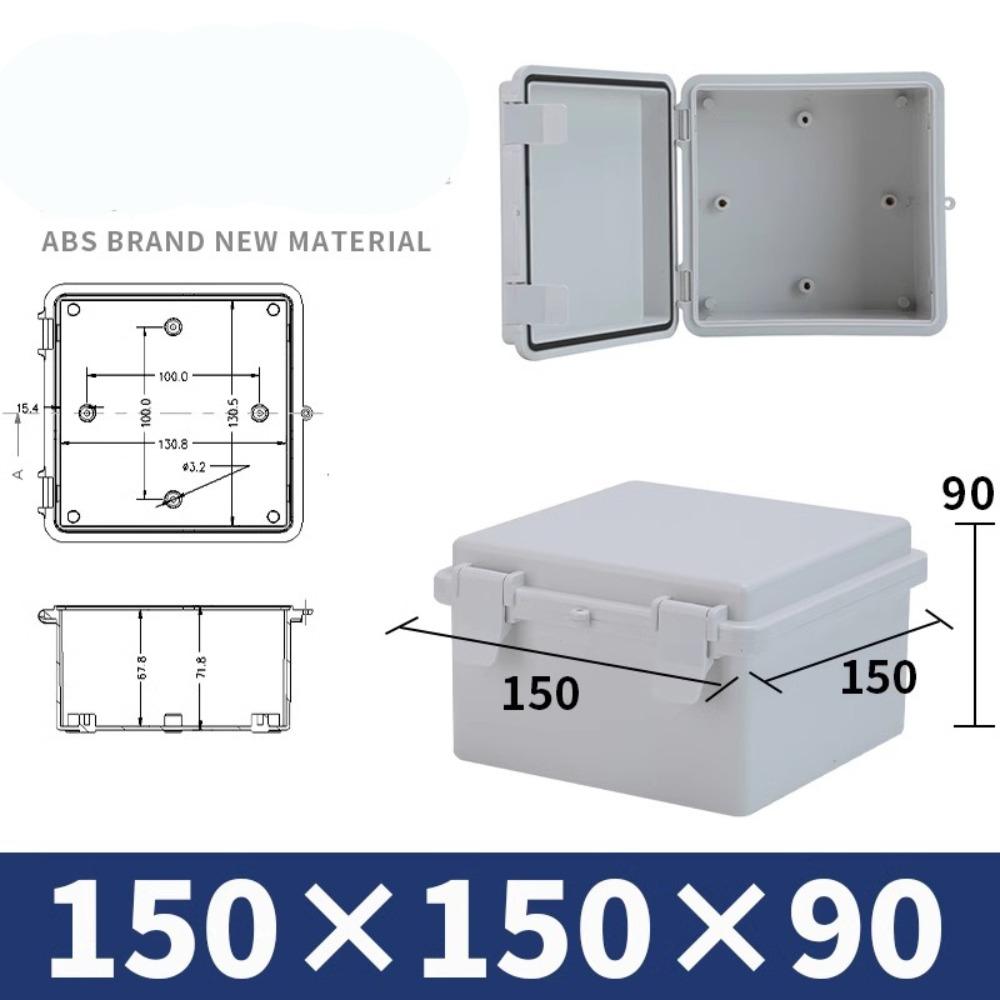 IP67 Electrical Junction Box Waterproof White Outdoor Sealed Switch Power Case Plastic Enclosure With Hasp Distribution Boxes