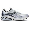 Saucony GRID FUSION Breathable Casual Running Shoes Unisex White Silver S79093-5