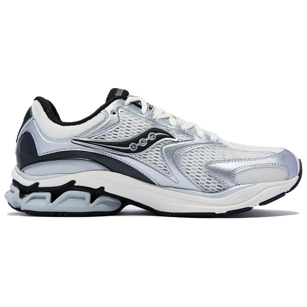 Saucony GRID FUSION Breathable Casual Running Shoes Unisex White Silver S79093-5