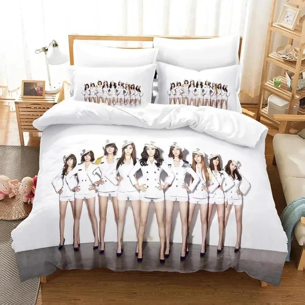 Kpop Girls Generation Bedding Set Duvet Cover Bed Set Quilt Cover Pillowcase Comforter king Queen Size Boys Adult Bedding Set
