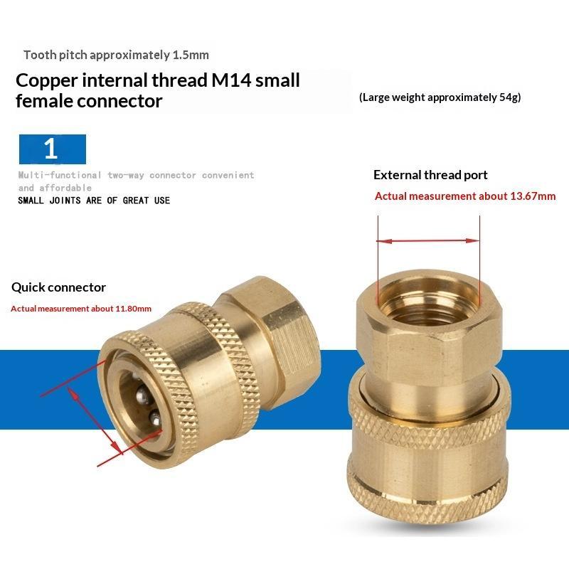 M14 X 1.5 Male Female Quick Connect Set Leak Proof Rust Resistant for DIY Home Garden Pressure Watering System Install