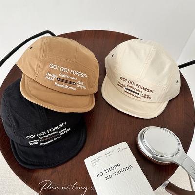 Parent Child Soft Brim Workwear Short Brim Baseball Cap Men and Women Middle Aged Children Sun Hat Casual Versatile Embroidered Baseball Cap Cotton