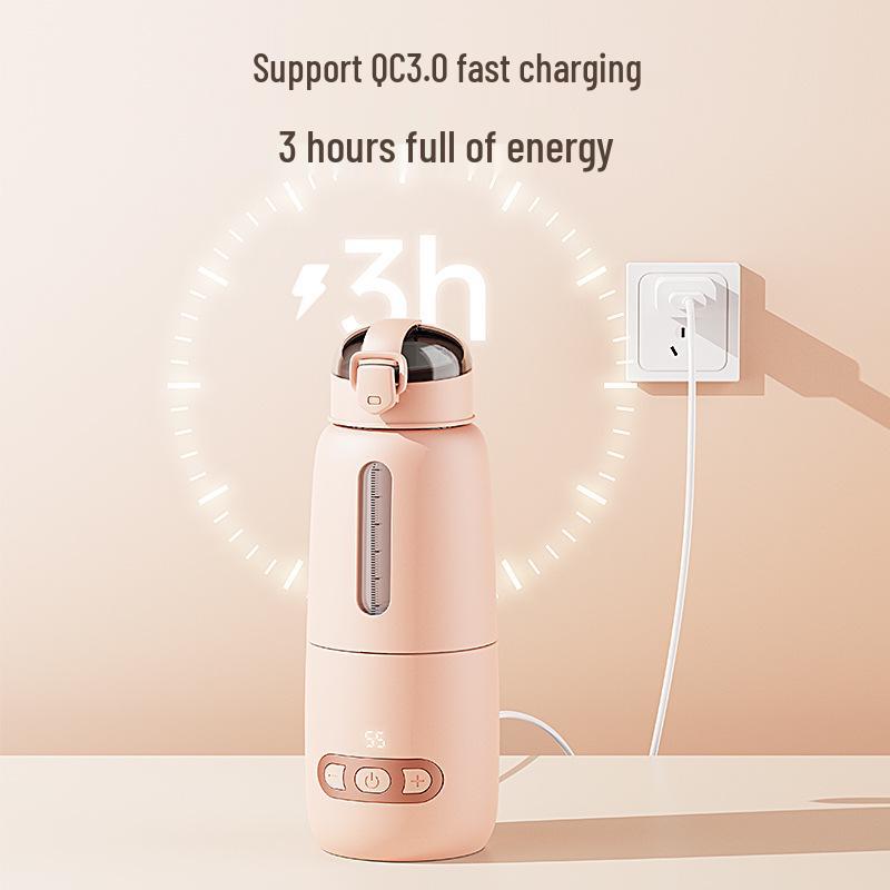 Anxi Bear Portable Milk Warmer: Fast-Charging, Temperature-Controlled Kettle for Baby Outings