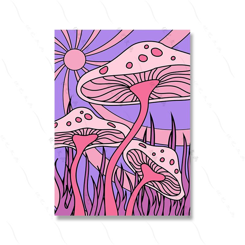 

Настенное искусство в стиле ковбой 60-х годов, винтажный постер, спальня, гостиная, декор, ретро-цветок, психоделическая вдохновляющая цитата, холст, живопись, дом 21x30cm No Framed