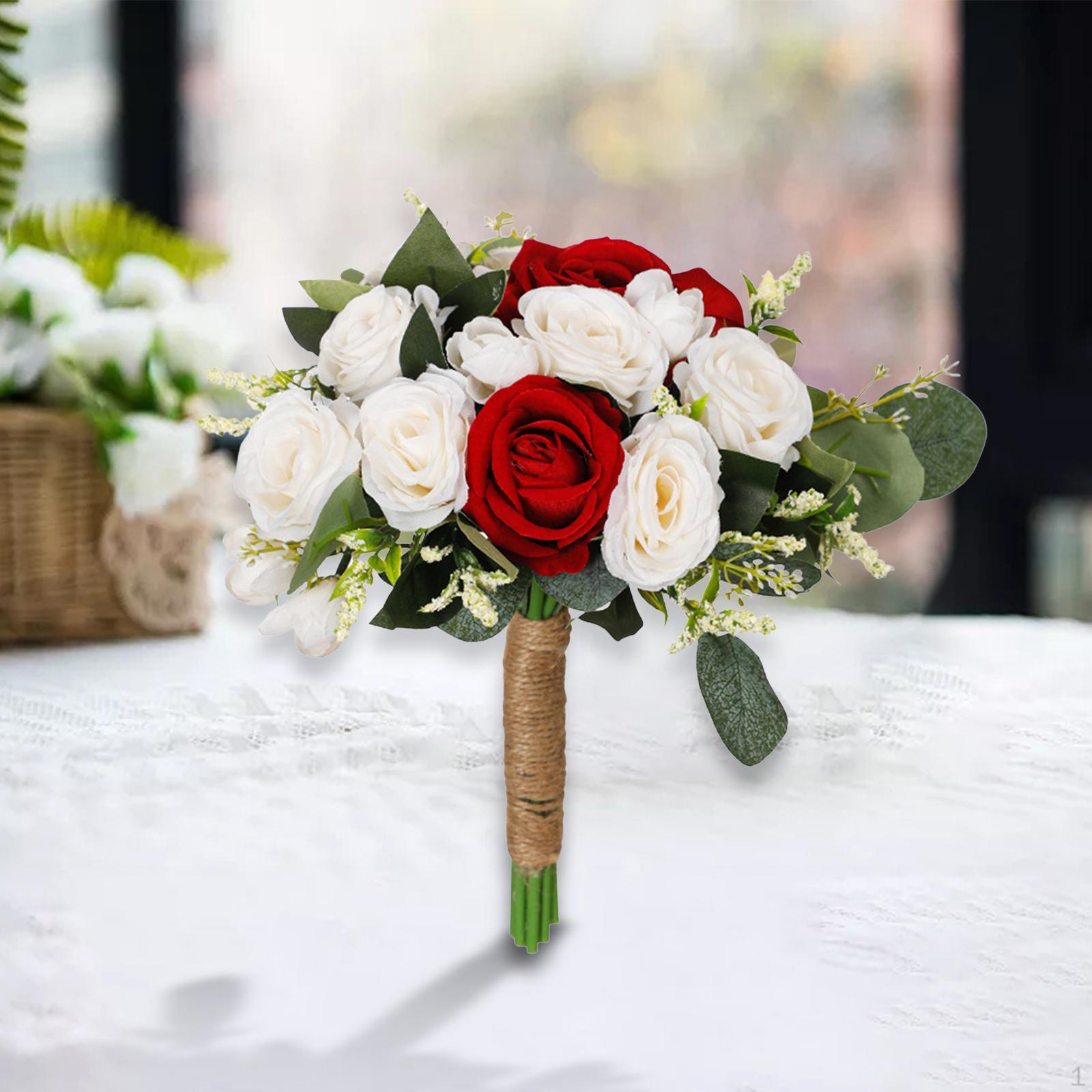 

Свадебный букет Искусственные цветы Невеста держит букет, свадебный для украшения вечеринки