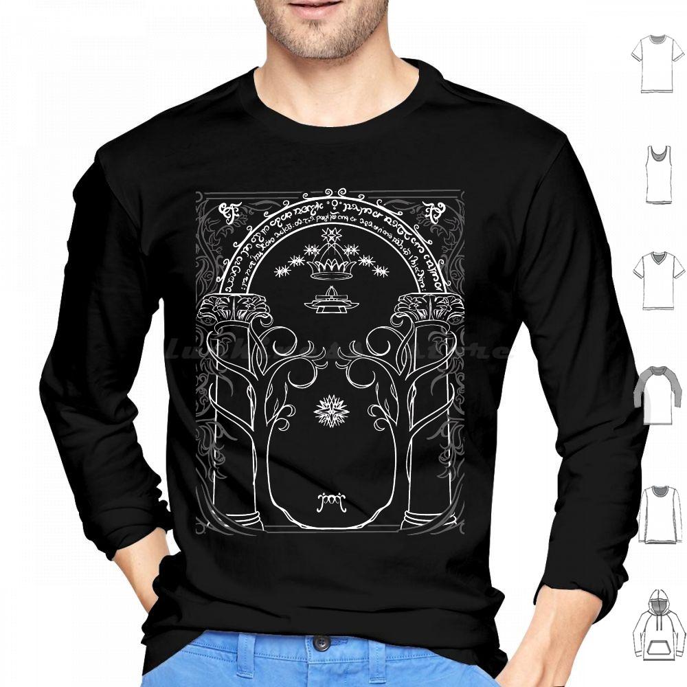 Mountain Door In The Style Of J.r.r.tolkien Hoodie Cotton Long Sleeve Jrrtolien Baggins Smog Dragon Mountain