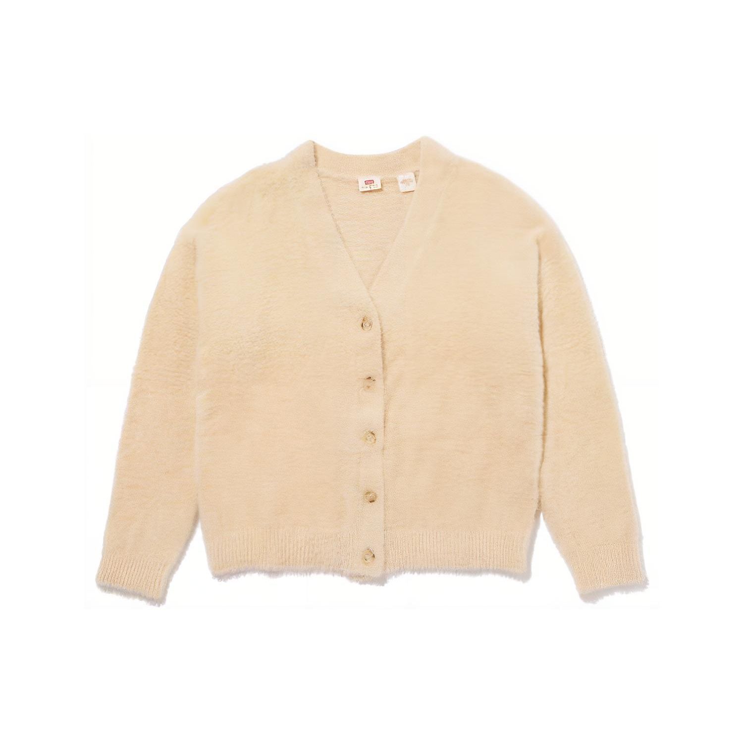 

Levis однотонный приталенный однобортный свитер с длинным рукавом с V-образным вырезом женский свитер цвета хаки A4238-0004 XS