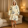 Kocobluza Urocza Panda Oversize Ciepła Bluza Koc Kocyk Z Kapturem Zimowa