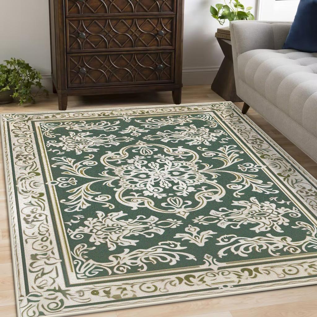 Retro American Carpets for Living Room Soft Fluffy Bedroom Decor Bedside Carpet Home Washable Rug Thicken Plush Lounge Floor Mat