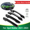 for Opel Mokka MK2    Vauxhall Mokka Gloss Black Smart Door Handle Cover Styling Sticker Trim Car Accessories Gadget