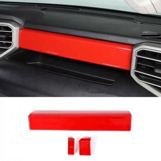 Red ABS Interior Dashboard Trim Panel Fit for Toyota Tundra Sequoia -24