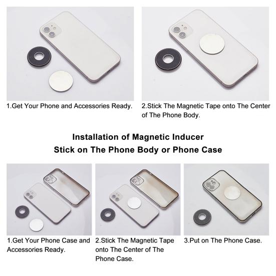Magnetisk stativ Flat overflate Selvklebende Kraftig Ikke-ripende Sterk magnetisk adsorpsjon Støtter telefonen Bred bruk Magnetisk bil dashbord