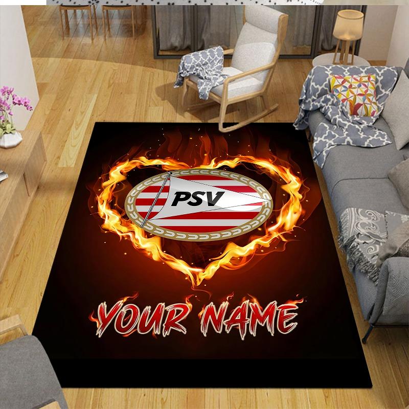 Custom Name,PSV Home Sofa Decoration for Living Room & Bedroom, Non‑Slip Play Flannel Floor Mat for Game Room