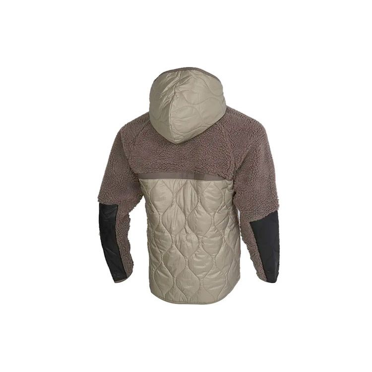 Nike Men's Sportswear Heritage Hooded Fleece Full-Zip Jacket Olive Grey Mystic Stone Black CU4447-040
