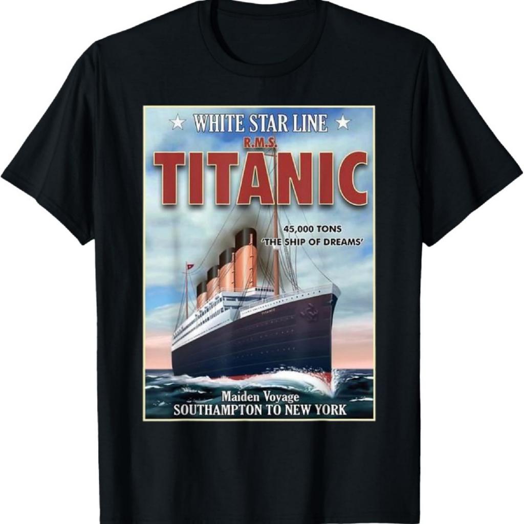En 1912 Vintage Titanic Reseskepp Kryssningsfartyg T-shirt