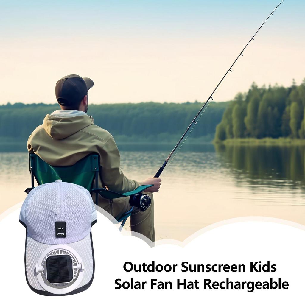 Summer Mesh Solar Energy Fan Baseball Cap for Men Women Adjustable Breathable Caps Quick Dry Running Hat Cap for Outdoor Sports