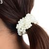 Fashion Women Faux Pearls Beads Hair Band Rope Scrunchie Ponytail Holder