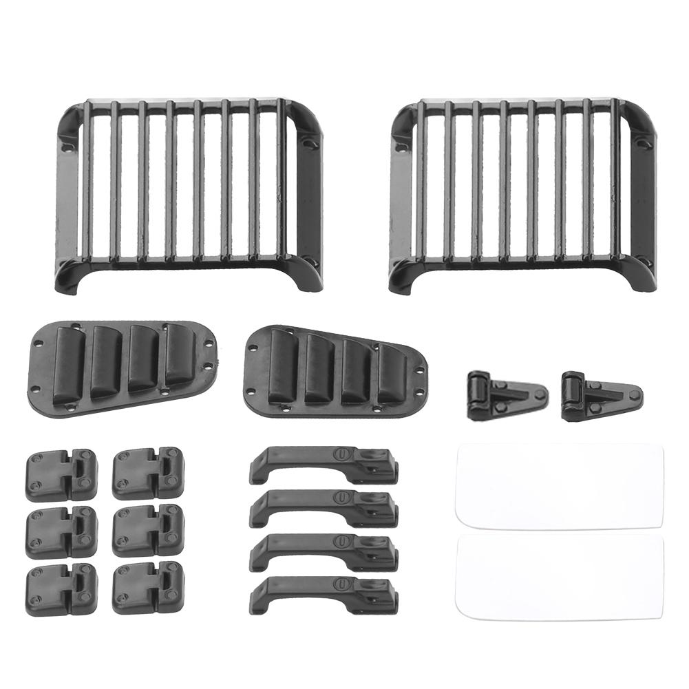 Front Lamp Guard Intake Grille Door Engine Cover Hinge Decor Fit for Traxxas TRX4 Defender 1 10 RC Crawler Car