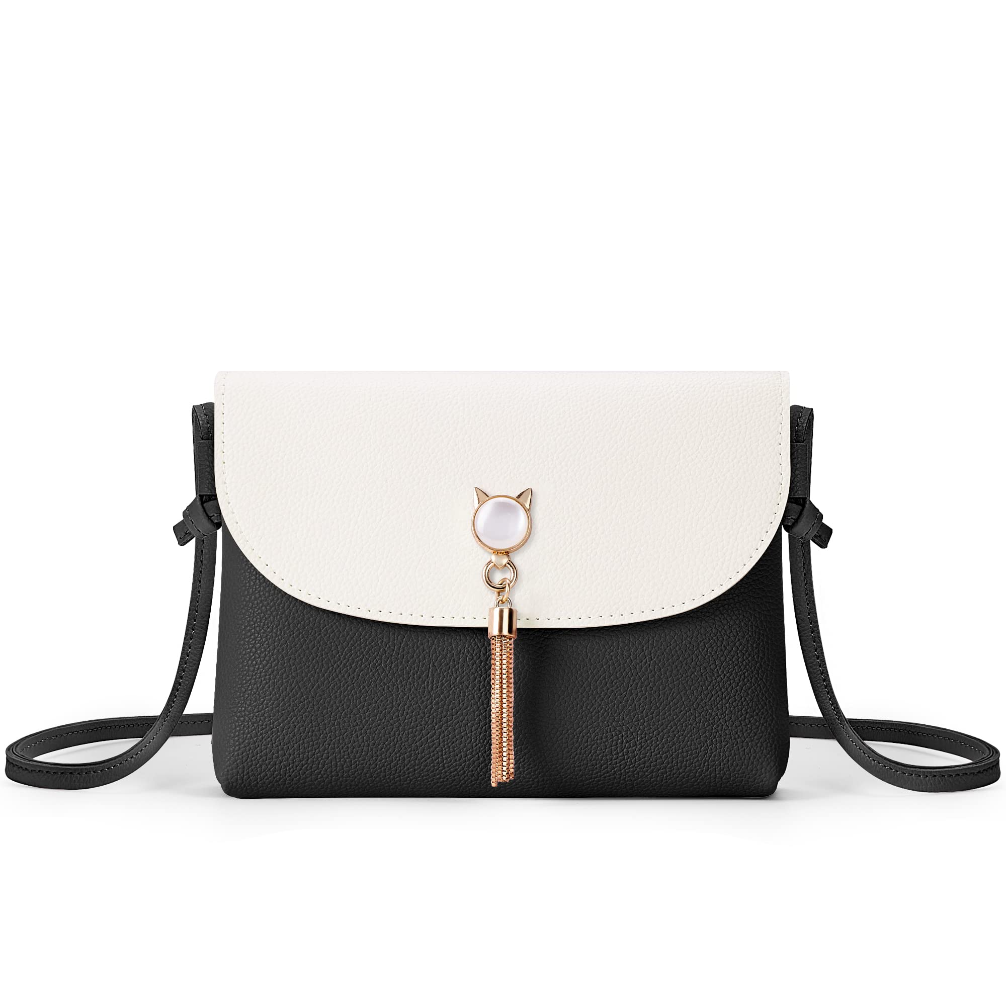 

KALIDI Women s Small Shoulder Bag with Cat Buttons, Cute and Stylish, Simple Mini Bag with Wallet and Smartphone Pouch, Waterproof, Shoulder Bag,