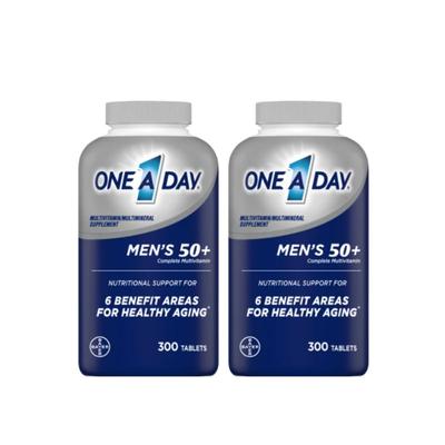 One Day Men's Multivitamin for Ages 50 and Over 300 Tablets + 300 Tablets (600 Tablets)