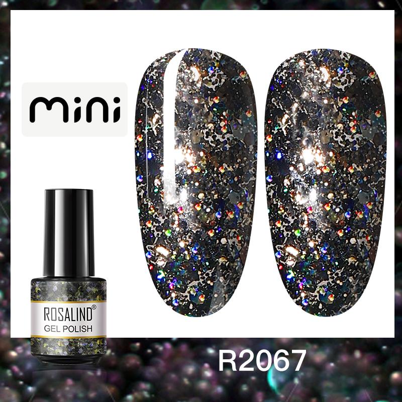 ROSALIND Mini Nail Gel Polish Hybrid Gel Polish UV Gel Manicure Soak Off Nail Art Base Top Coat