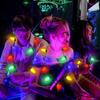 10 STÜCKE Party Glow Halskette 9 Lichter LED Glow Weihnachten Birne Halskette Party Favors Flash Birne Halskette Glow-in-the-Dark Requisiten