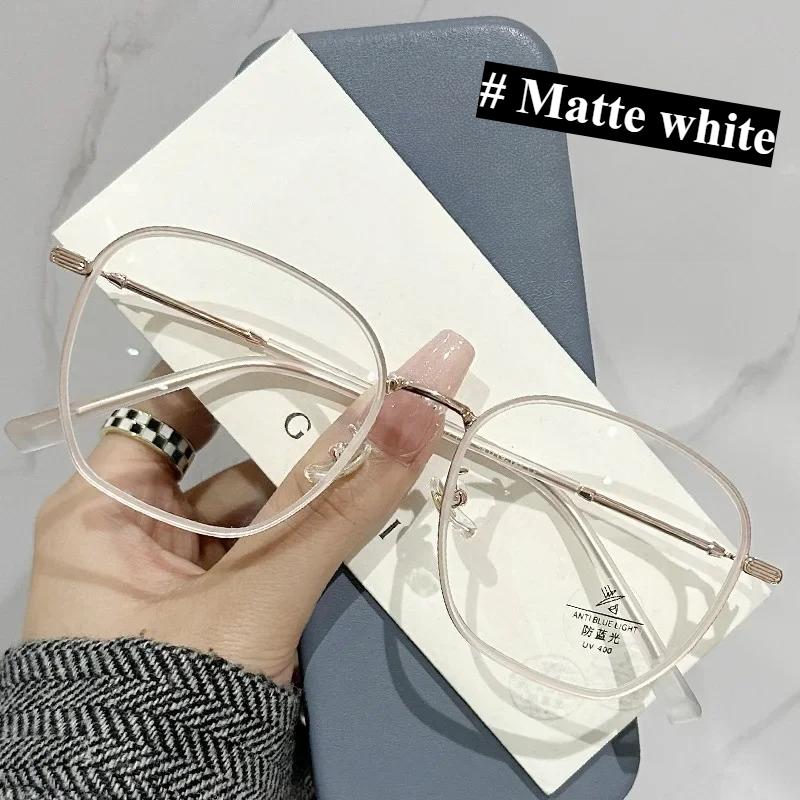 Anti Blue Light Myopia Glasses 0 ~ -4.0 Resin Lenses Plastic+metal Frame Square 8 Colors To Choose From Computer Glasses