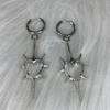 Unique Pendant Earring Punk Thorn Heart Dangle Earrings Hip Hop Hoop Earrings