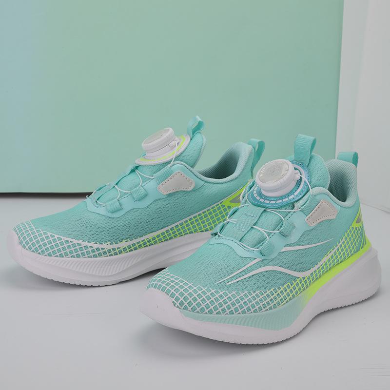Children's Sports Shoes Are Refreshing and Breathable Mesh, New Boys and Girls Cushioning, Light Rotating Buckle Running Shoes Are In Stock.