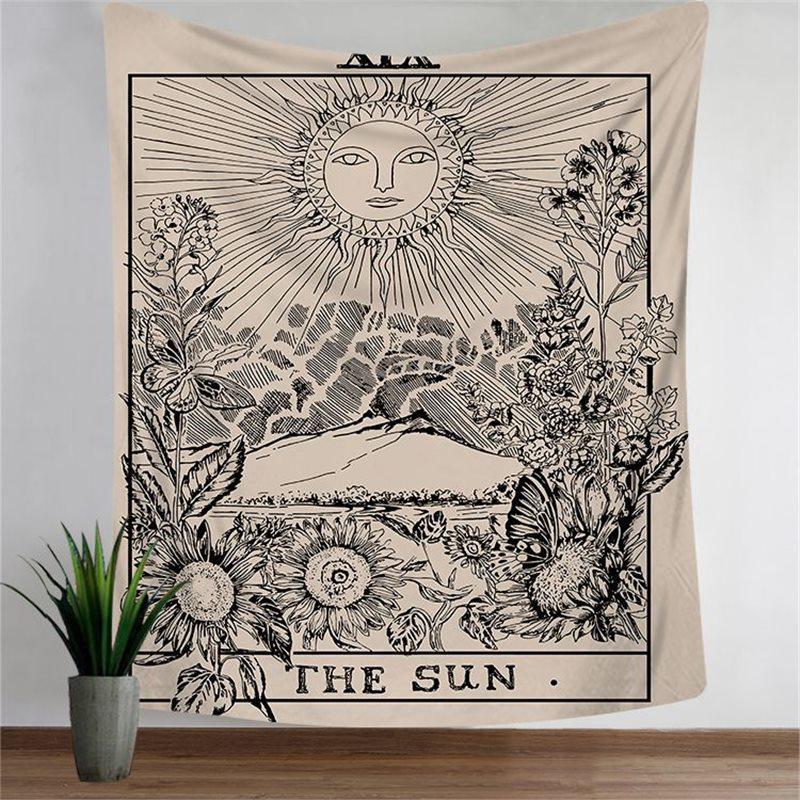 European Tarot Card Series Wall Tapestry - Decorative Polyester Landscape Hanging Cloth
