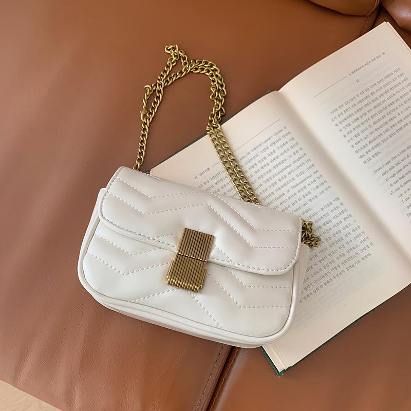 Diamond-grid Shoulder Bag New Summer Small-flavor Crossbody Bag Niche Design Chain Small Square Bag Women Underarm Bag