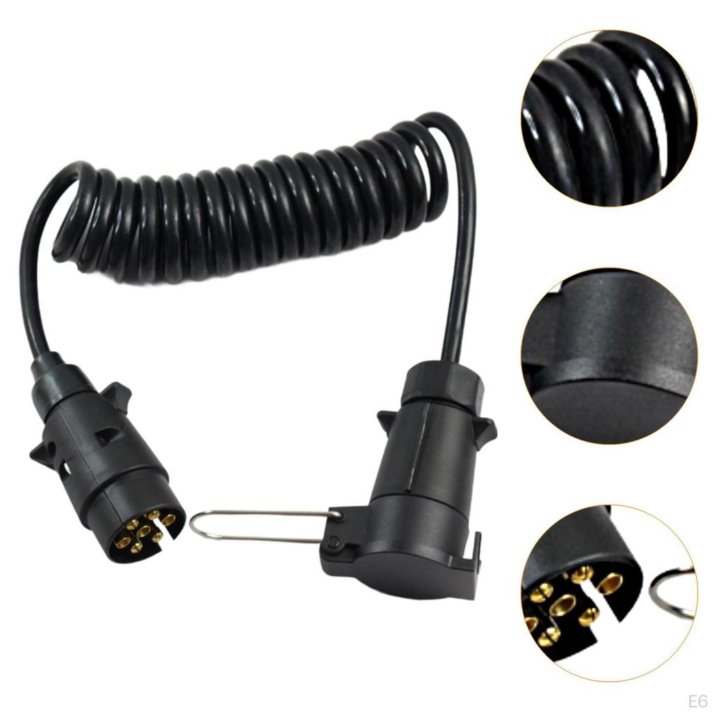 Trailer Extension Cable 7 Pin Easily Install Couplings Circuit Tow Wiring for Van