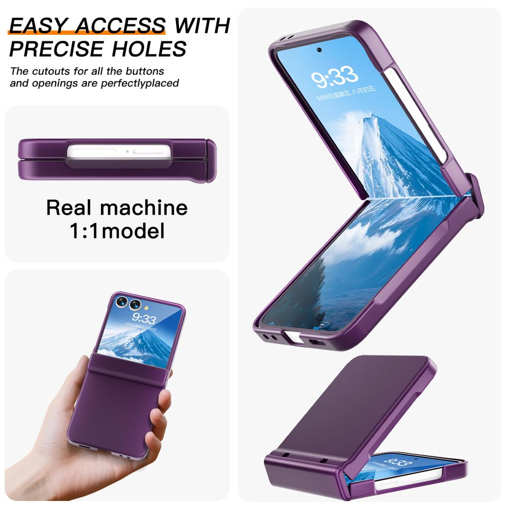 For Samsung Galaxy Z Flip7 5G Case Hinge Protection Hard PC Phone Cover Built-In Screen Film
