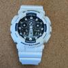 Used CASIO G-SHOCK Watch White GA-100B Multifunction