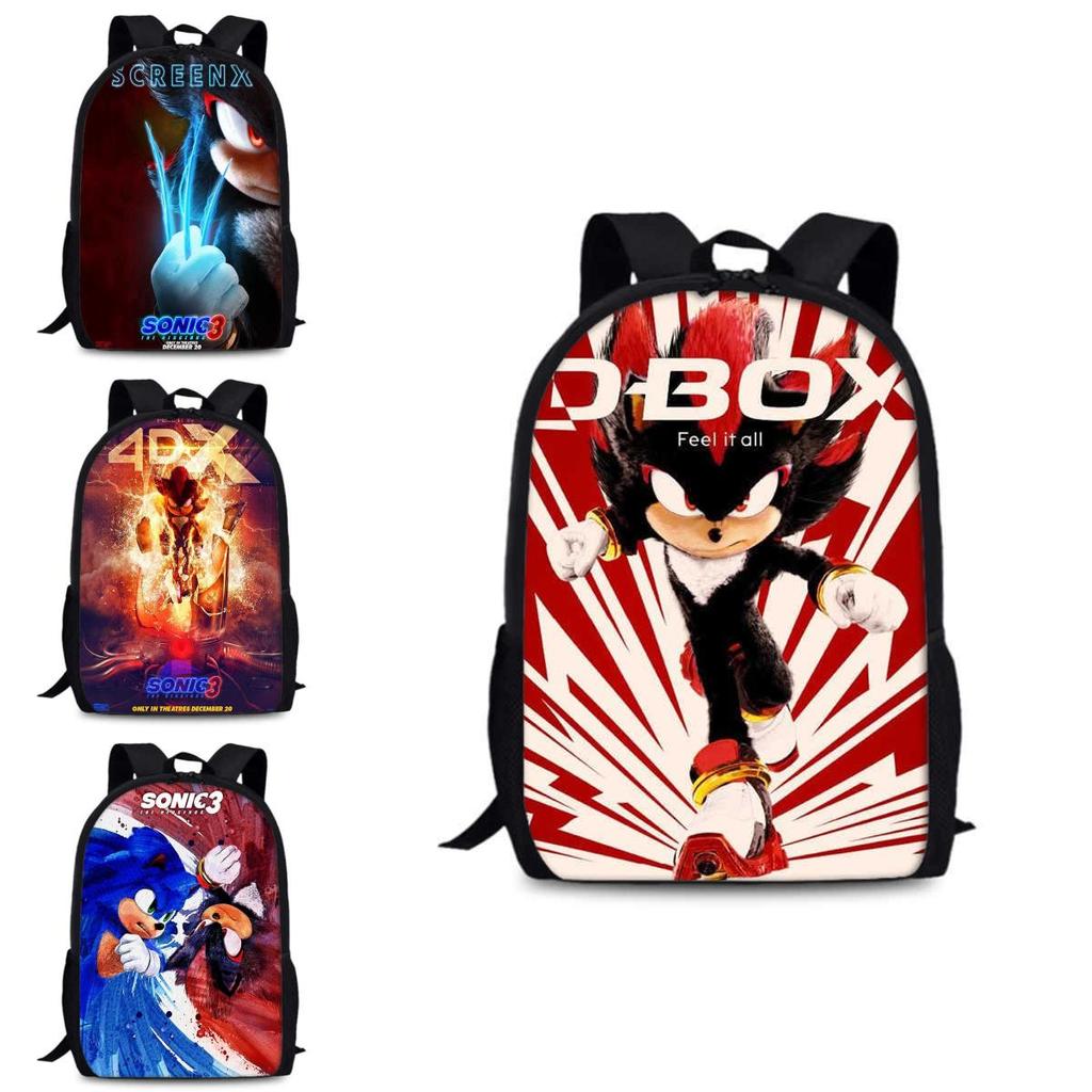 The Hedgehog Sonic 3 Backpack Oxford Large Capacity School Bookbag Unisex Bag